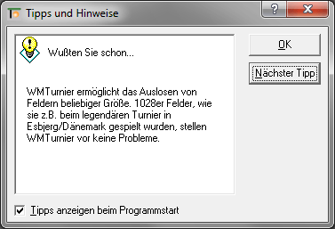 Screenshot  Tipps & Hinweise (1.024er Felder)