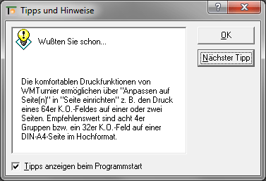 Screenshot  Tipps & Hinweise (Druckanpassung)